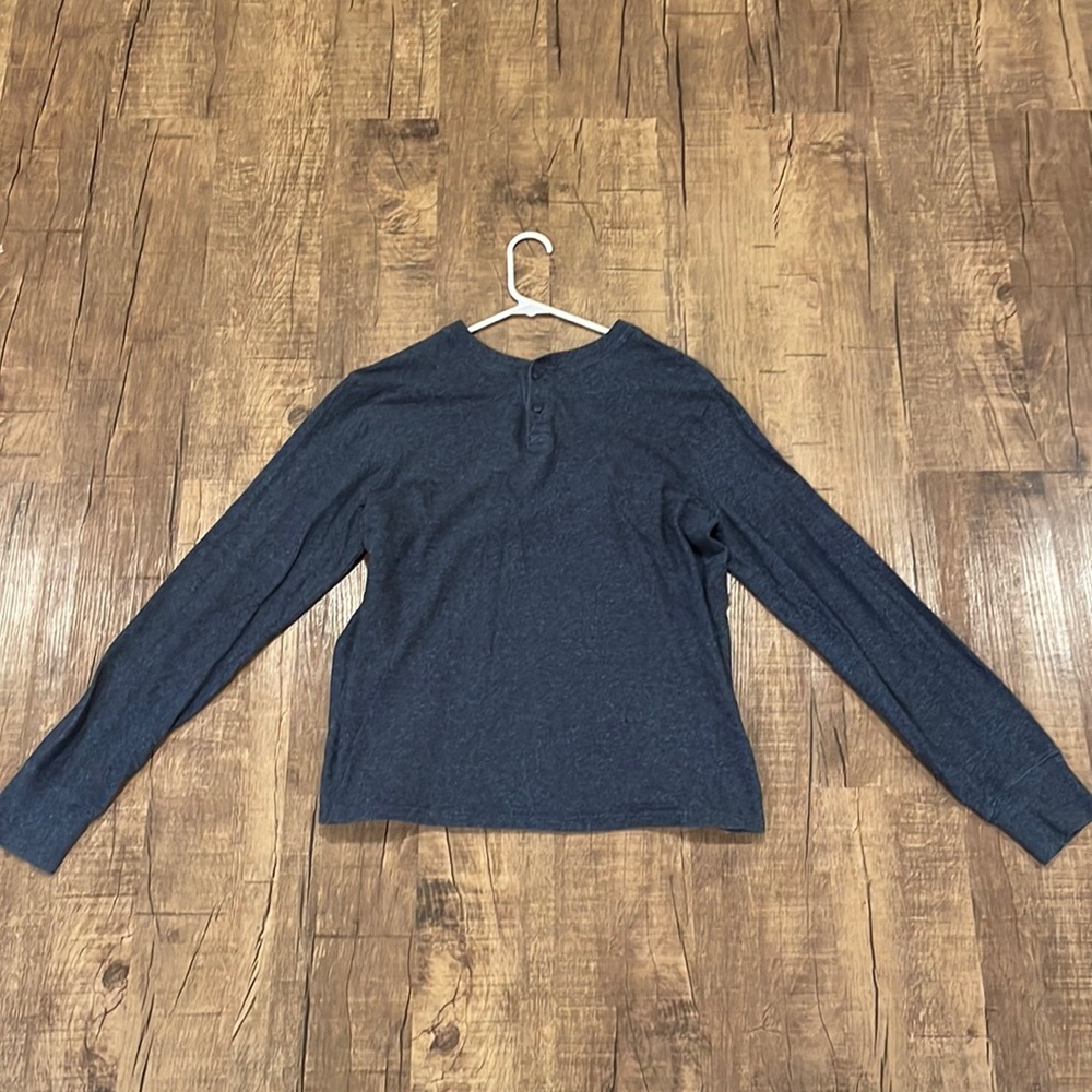 Merona Blue Heather Henley